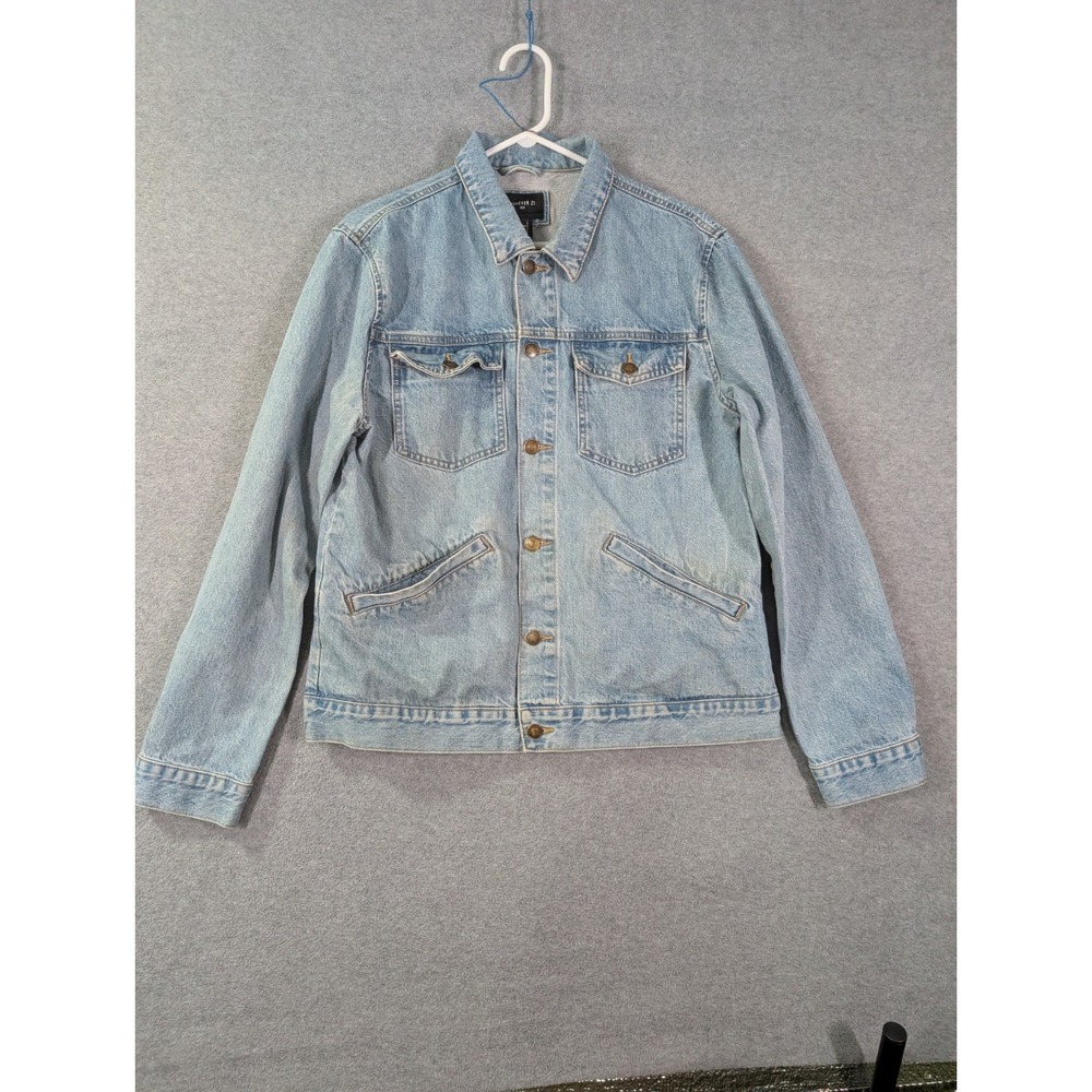 Forever 21 Men's Blue Denim Jean Jacket 100% Cotton Size L Large